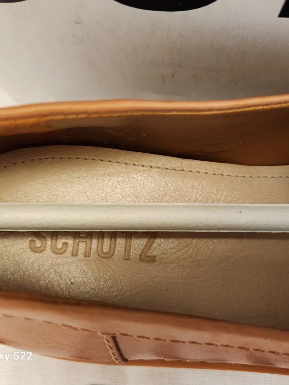 Schutz Leather Lug Loafers. 